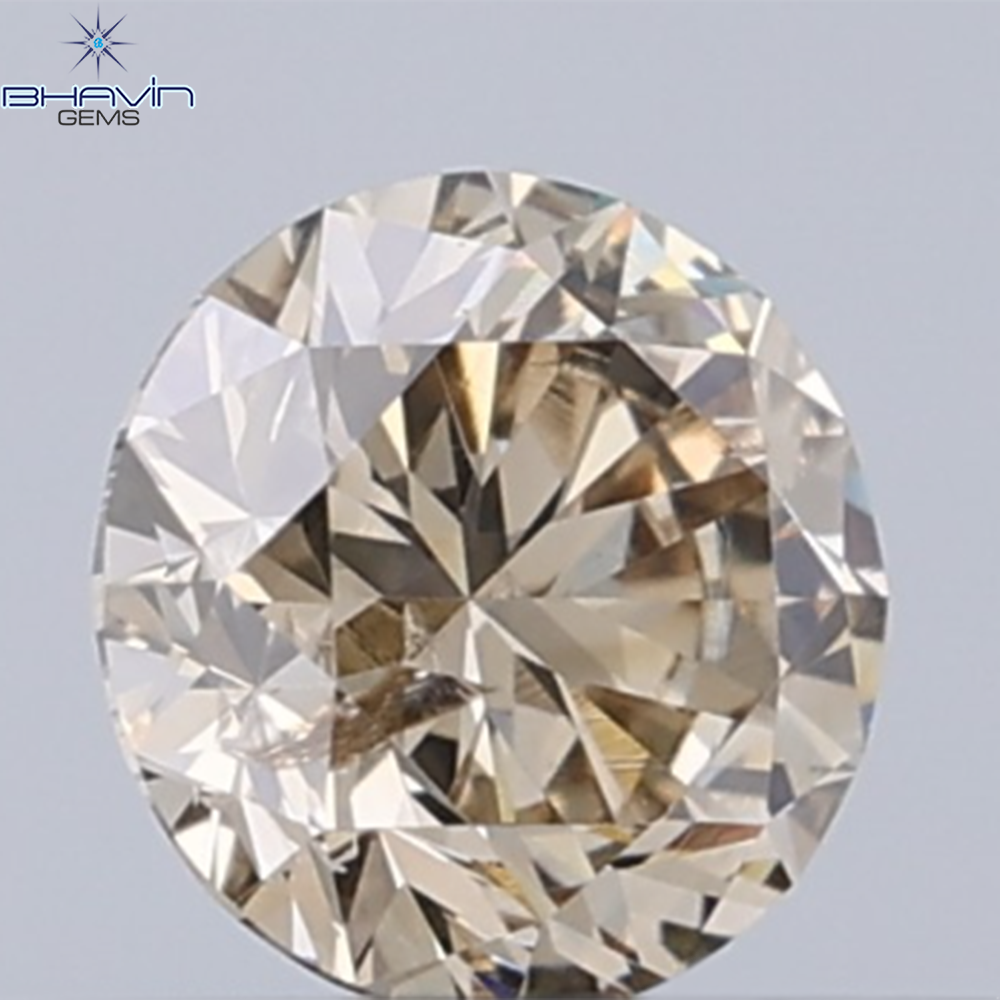 0.18 CT ラウンド ローズ カット シェイプ 天然ダイヤモンド ピンク色 I2 クラリティ (3.86 MM)