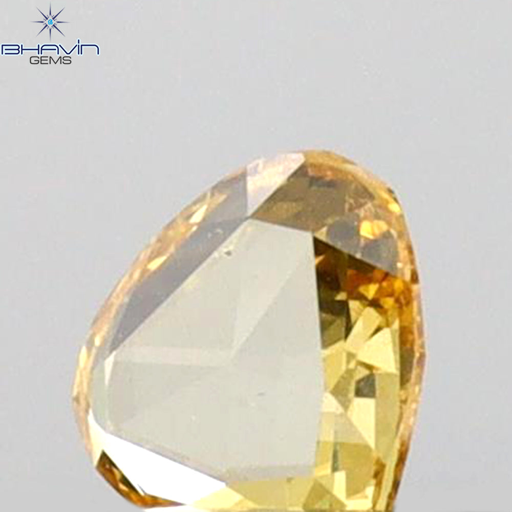 0.11 CT Heart Shape Natural Diamond Orange Color VS1 Clarity (3.85 MM)