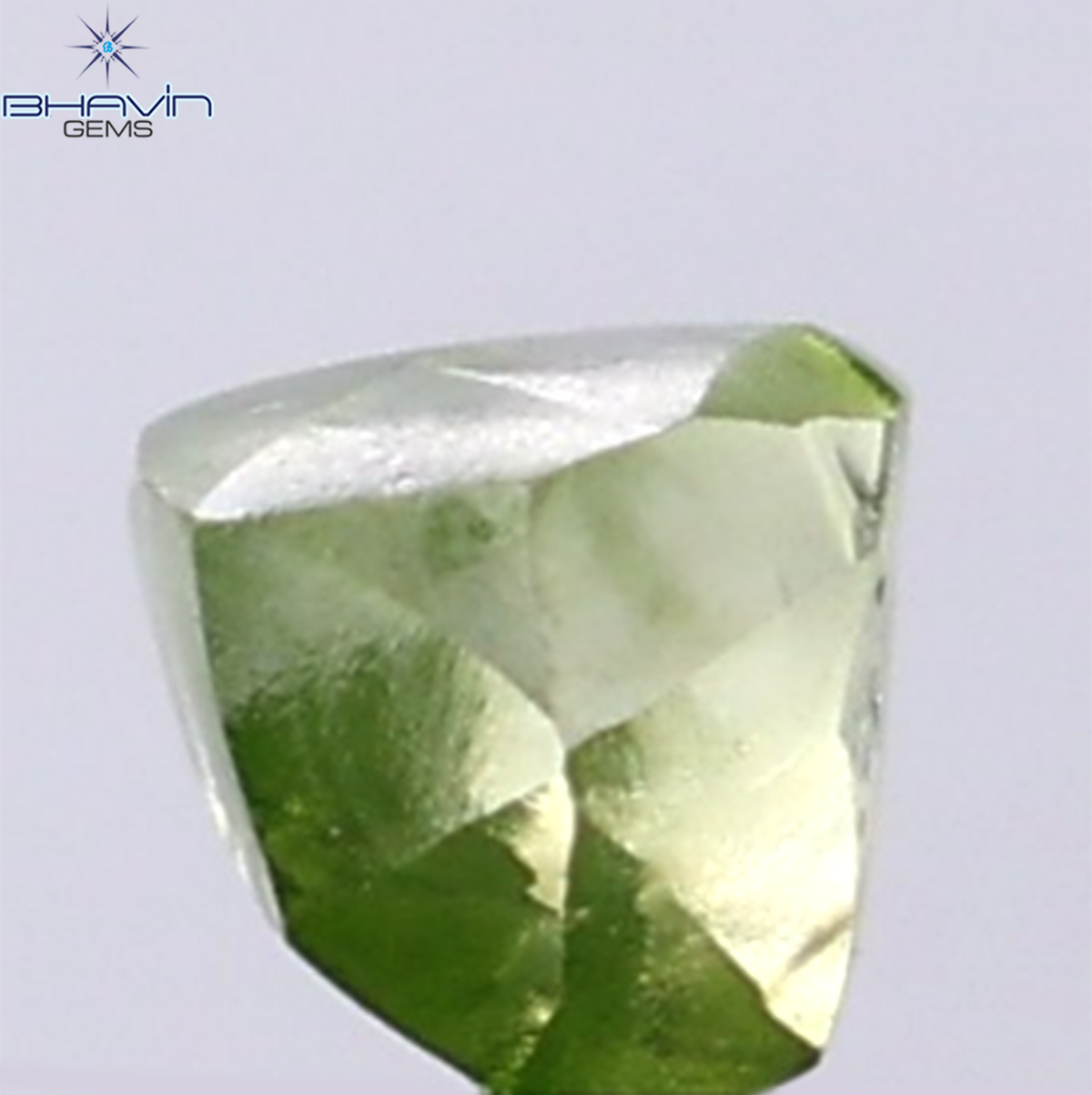 1.05 CT Natural Rough Diamond Enhanced Green Color Clarity VS (5.88 MM)