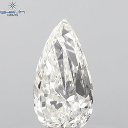 0.59 CT Pear Diamond Enhanced White Color VS1 Clarity (7.38 MM)