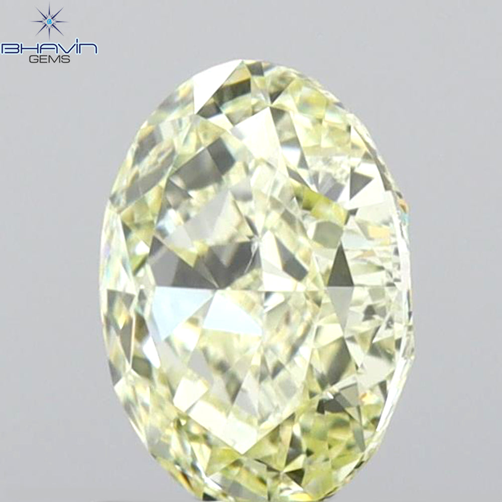 GIA Certified 1.01 CT Oval Diamond Natural Yellow Color SI1 Clarity (6.99 MM)