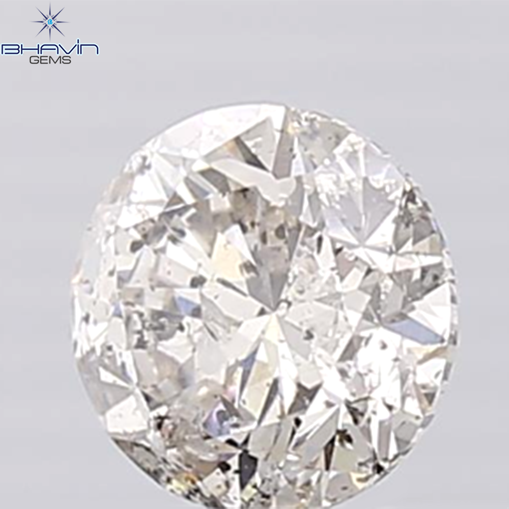 0.90 CT Round Shape Natural Diamond White Color I2 Clarity (6.07 MM)