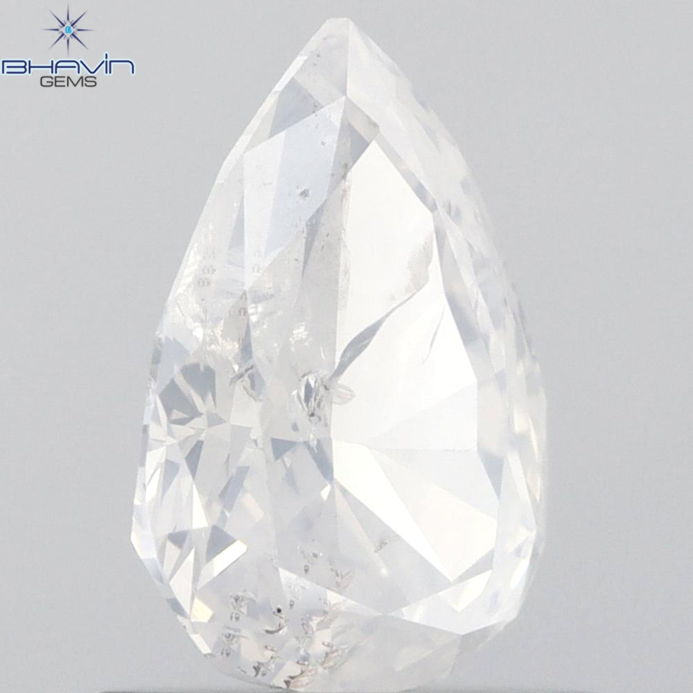 1.00 CT Pear Shape Natural Diamond White Color I1 Clarity (7.78 MM)