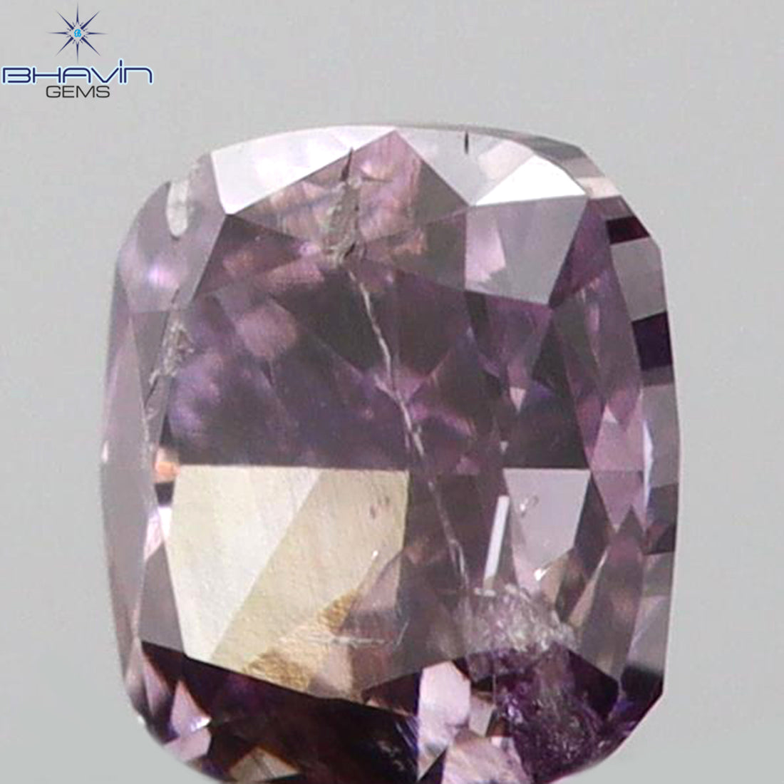 0.13 CT クッションシェイプ 天然ダイヤモンド ピンクカラー SI2 クラリティ (2.88 MM)