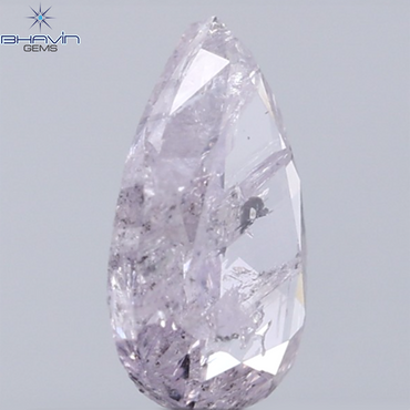 0.38 CT Pear Diamond Natural Pink Color I3 Clarity (6.38 MM)