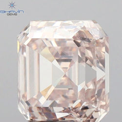 0.41 CT ラディアント ダイヤモンド ピンク (アーガイル) カラー ナチュラル ルース ダイヤモンド SI1 クラリティ (4.46 MM)