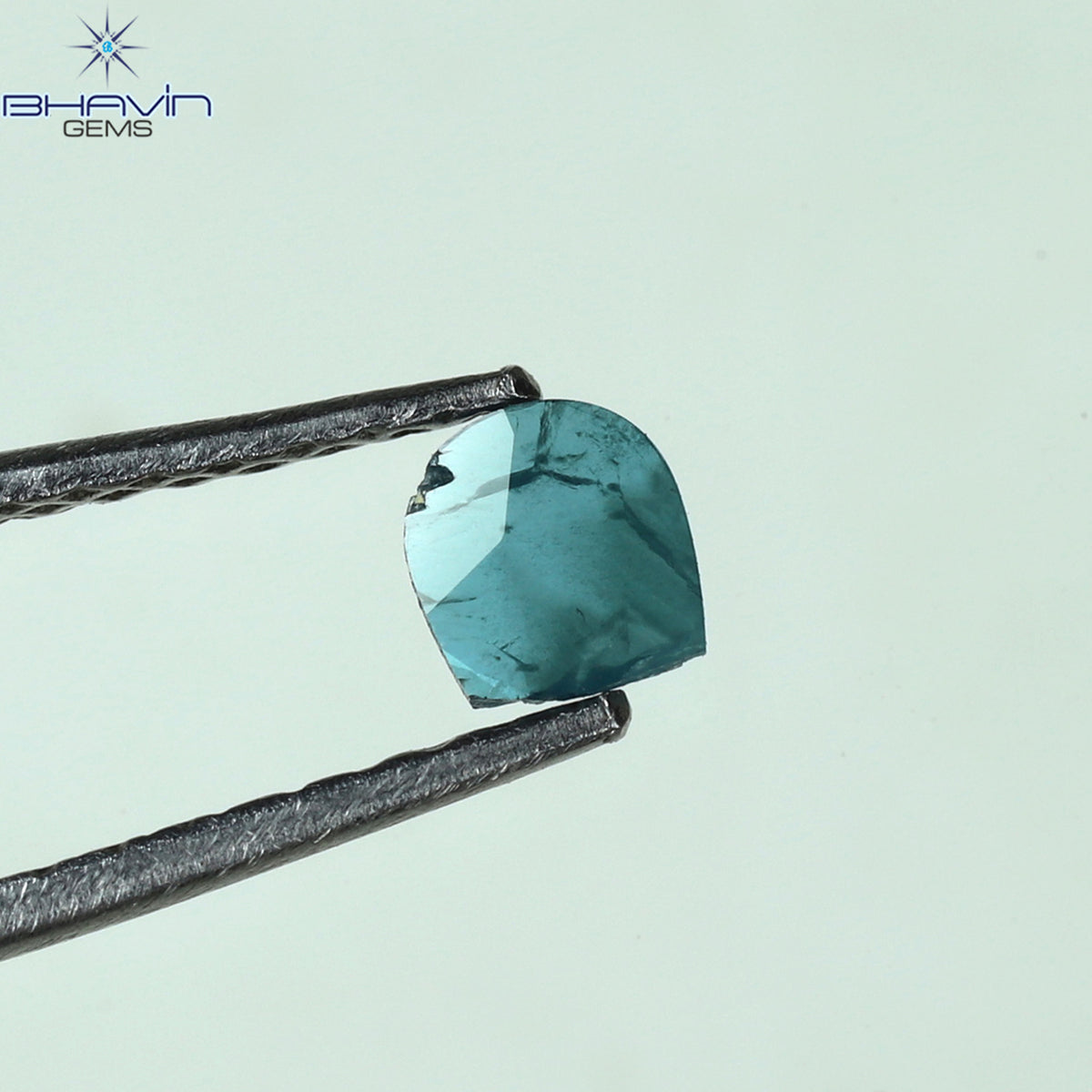 0.11 CT スライスシェイプ 天然ダイヤモンド ブルーカラー I3 クラリティ (3.73 MM)