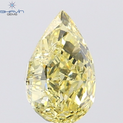 GIA認定 1.27 CT クッションダイヤモンド イエローカラー 天然ダイヤモンド VS1 クラリティ (5.97 MM)