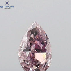 0.12 CT Pear Shape Natural Diamond Pink Color SI2 Clarity (3.83 MM)