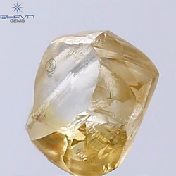 2.07 CT Rough Natural Diamond Yellow Orange Color SI Clarity (7.16 MM)