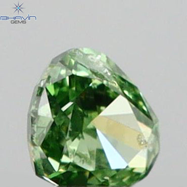 0.06 CT Heart Shape Natural Diamond Green Color SI1 Clarity (2.46 MM)