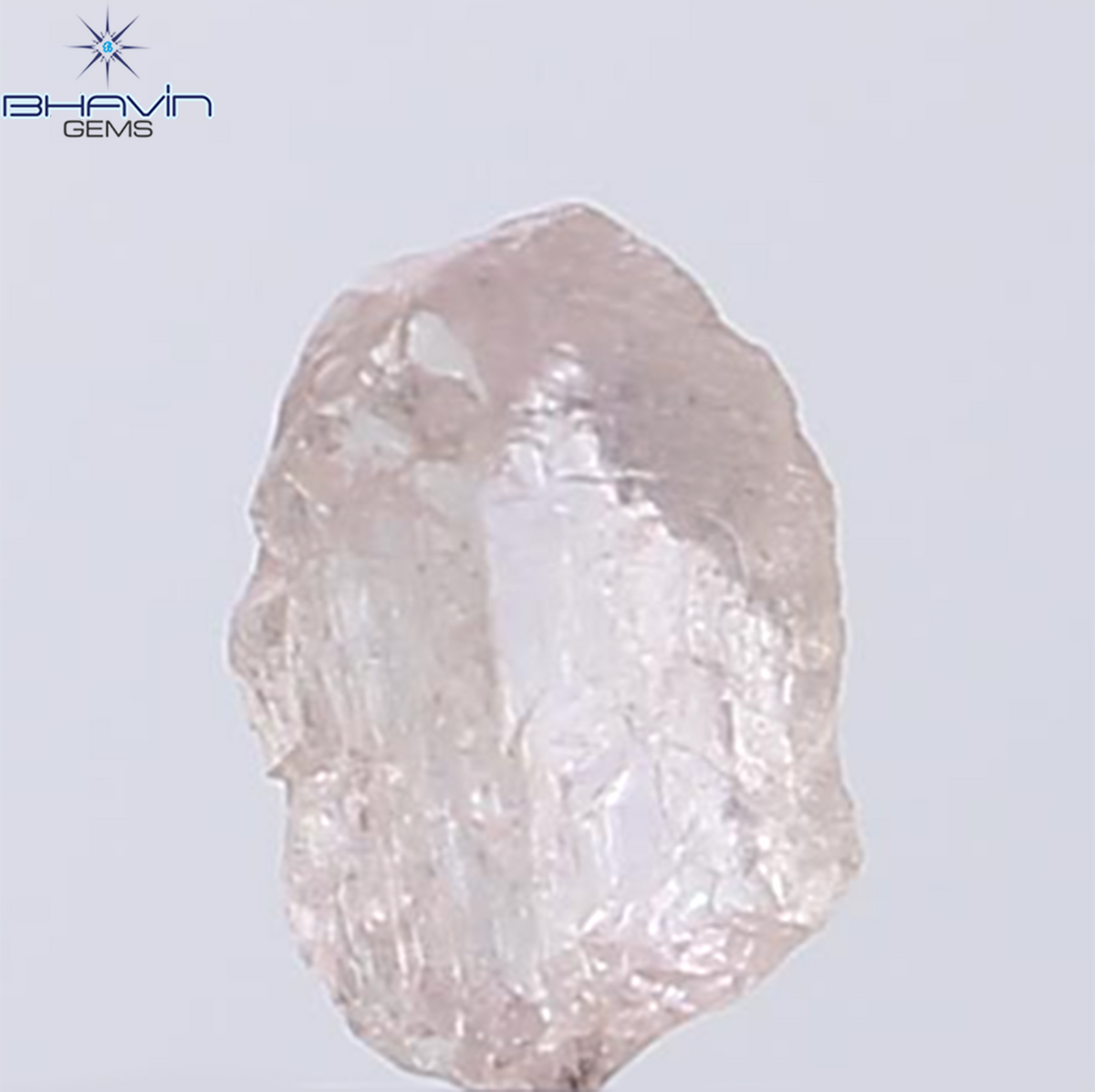 0.63 CT Natural Rough Diamond Pink Color Clarity VS (6.23 MM)