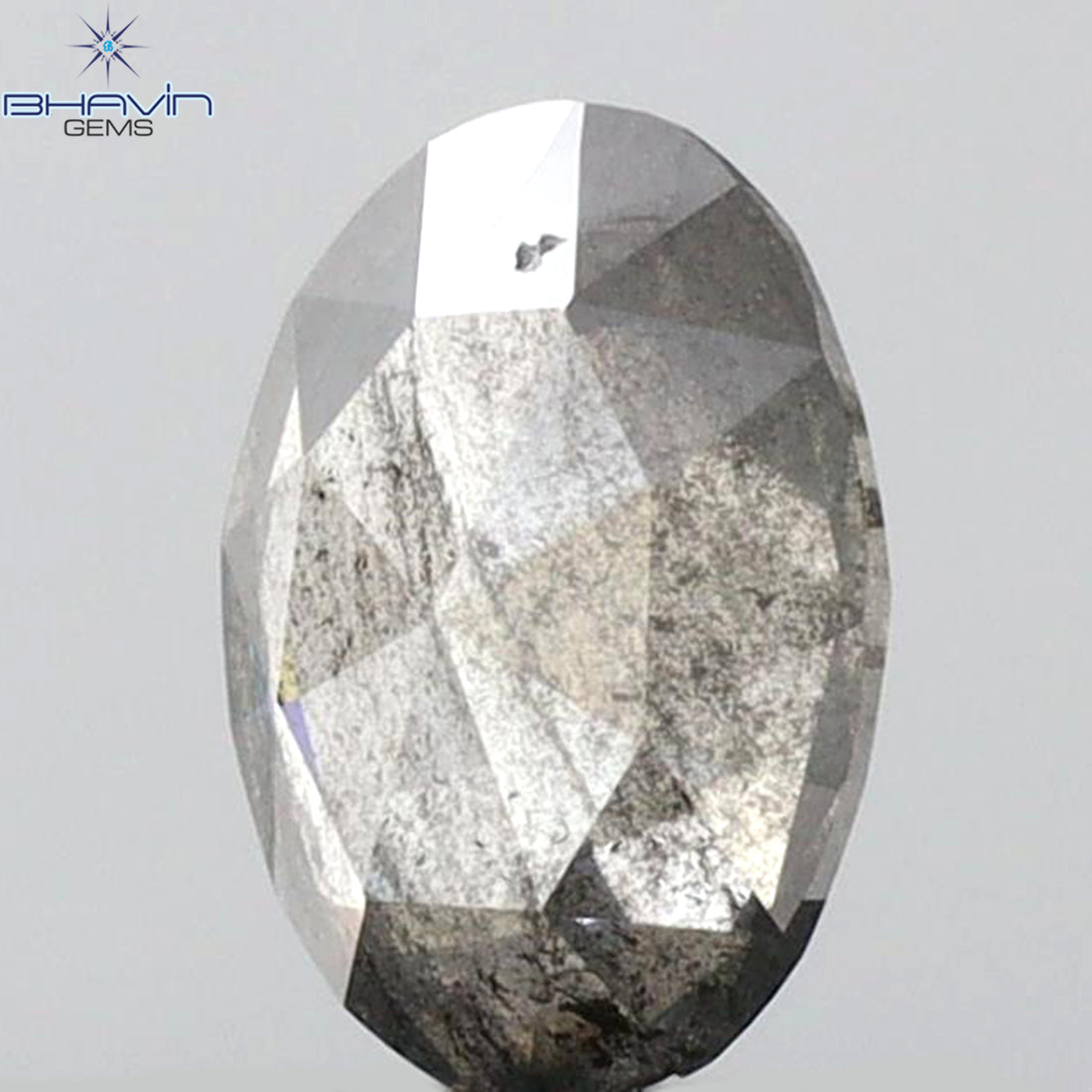 0.68 CT オーバルシェイプ 天然ダイヤモンド ソルトアンドペーパーカラー I3 クラリティ (6.77 MM)