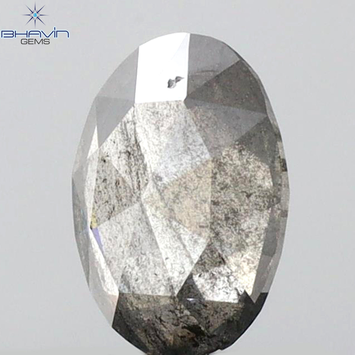 0.68 CT Oval Shape Natural Diamond Salt And Papper Color I3 Clarity (6.77 MM)