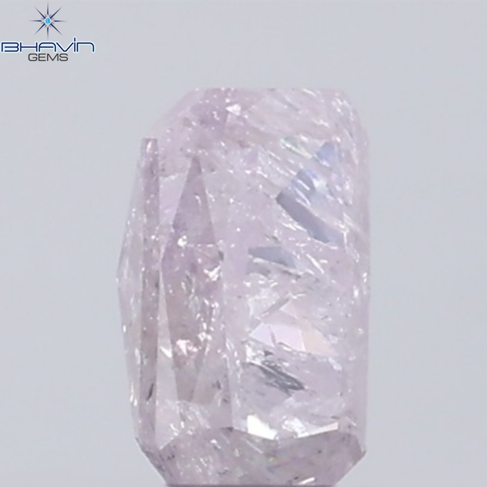 0.25 CT Radiant Diamond Natural Pink Color I3 Clarity (4.35 MM)