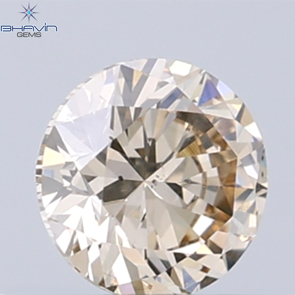 0.18 CT ラウンド ローズ カット シェイプ 天然ダイヤモンド ピンク色 I2 クラリティ (3.86 MM)