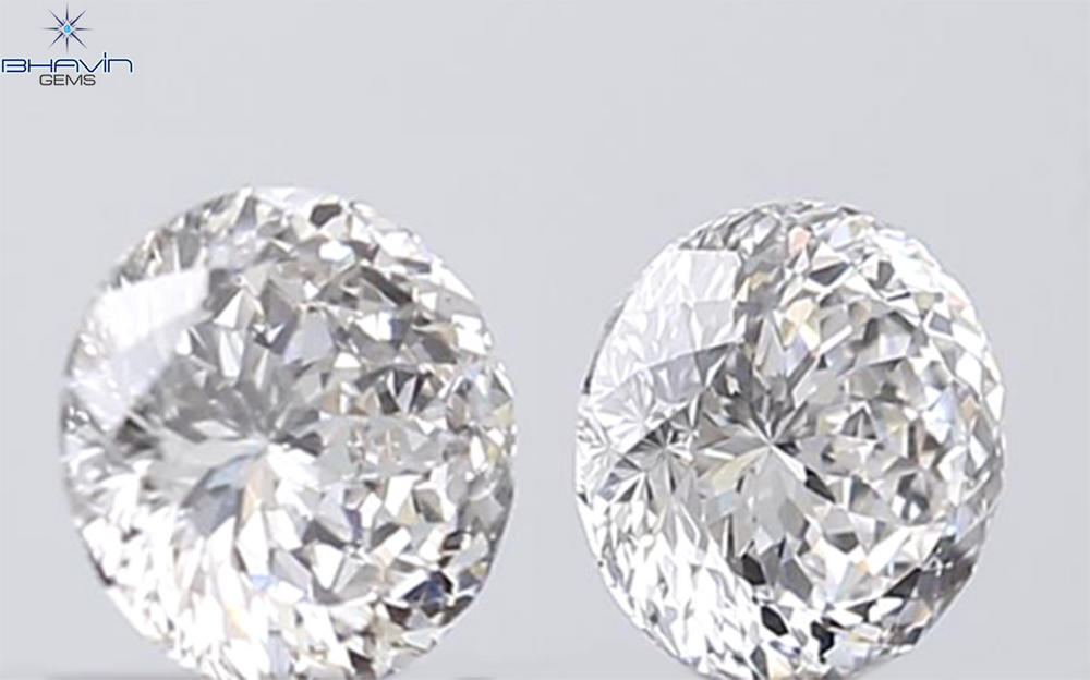 2.25 CT Round Portuguese Pair Diamond White Color VS1 Clarity (6.48 MM)