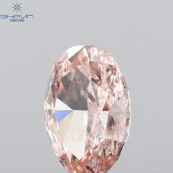 0.23 CT Oval Shape Natural Diamond Pink Color SI2 Clarity (4.56 MM)