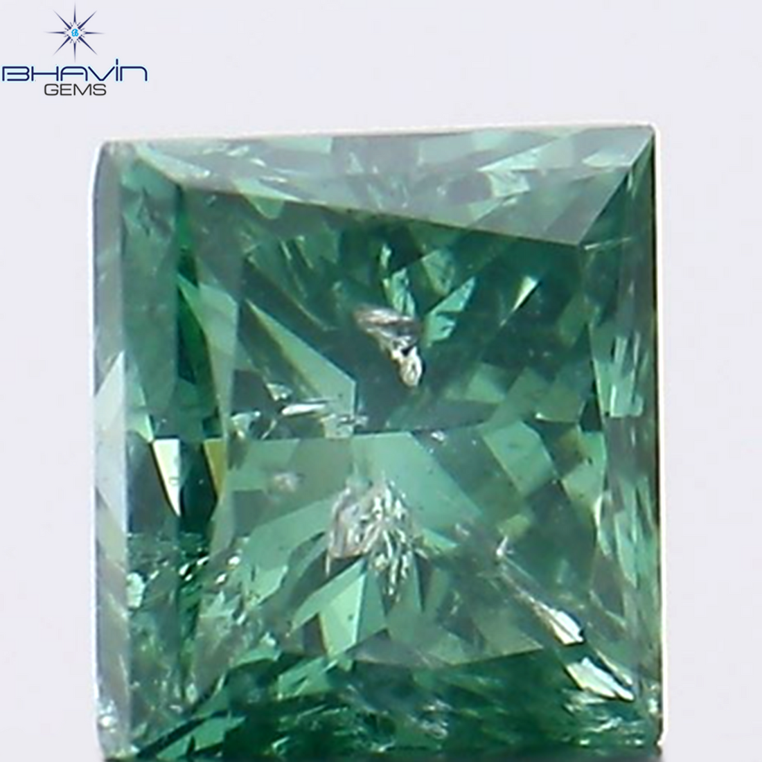 0.13 CT プリンセス シェイプ ナチュラル ダイヤモンド イエロー カラー SI1 クラリティ (2.71 MM )