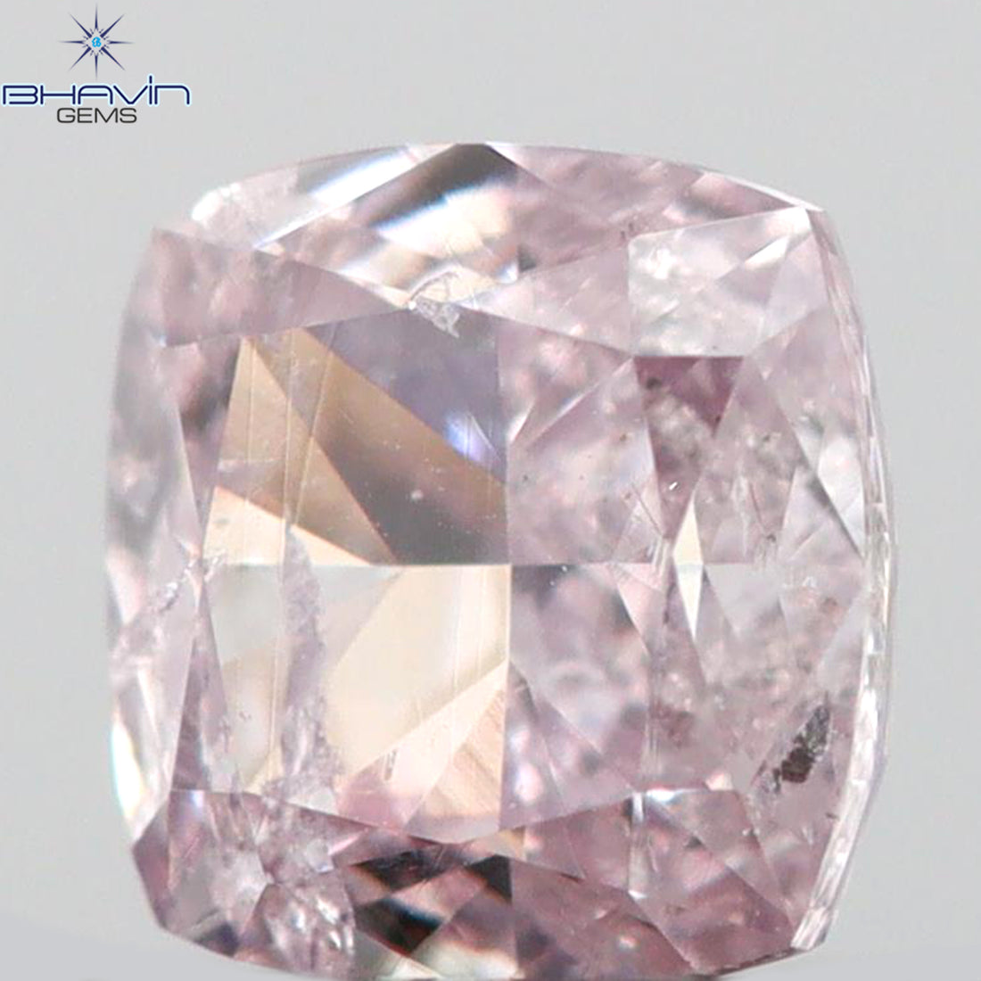 0.20 CT Natural Cushion Diamond Pink Color Clarity SI2 (3.34 MM)