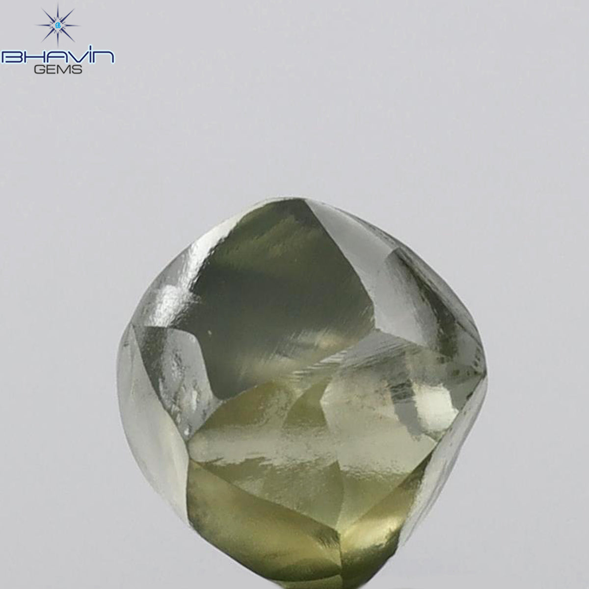 1.94 CT Natural Rough Diamond Enhanced Green Color Clarity SI1 (5.90 MM)