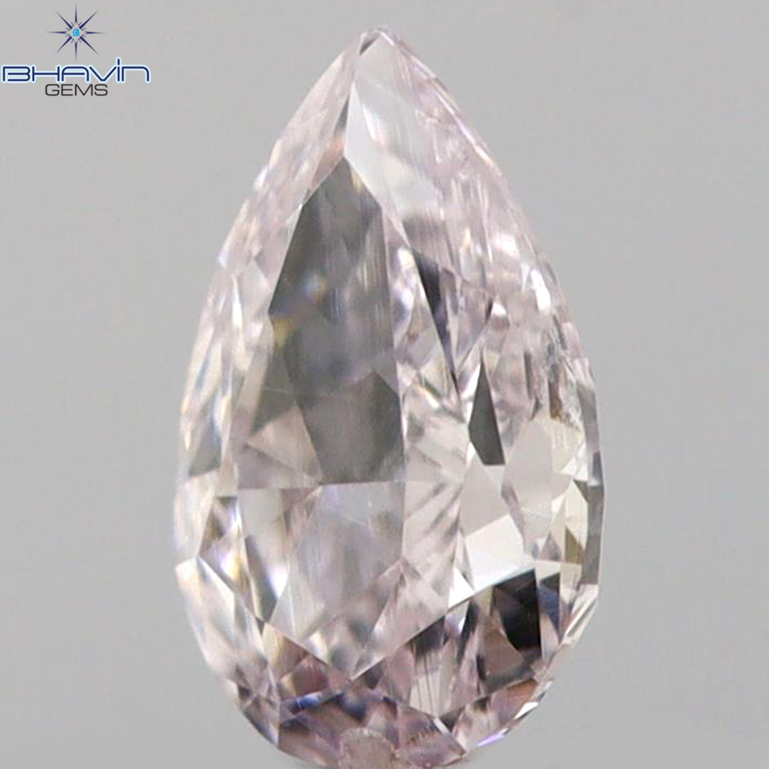 0.17 CT ペアシェイプ 天然ダイヤモンド ピンクカラー SI1 クラリティ (4.30 MM)