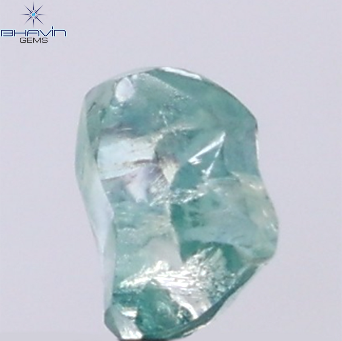 0.96 CT Natural Rough Diamond Enhanced Blue Color Clarity VS (6.24 MM)