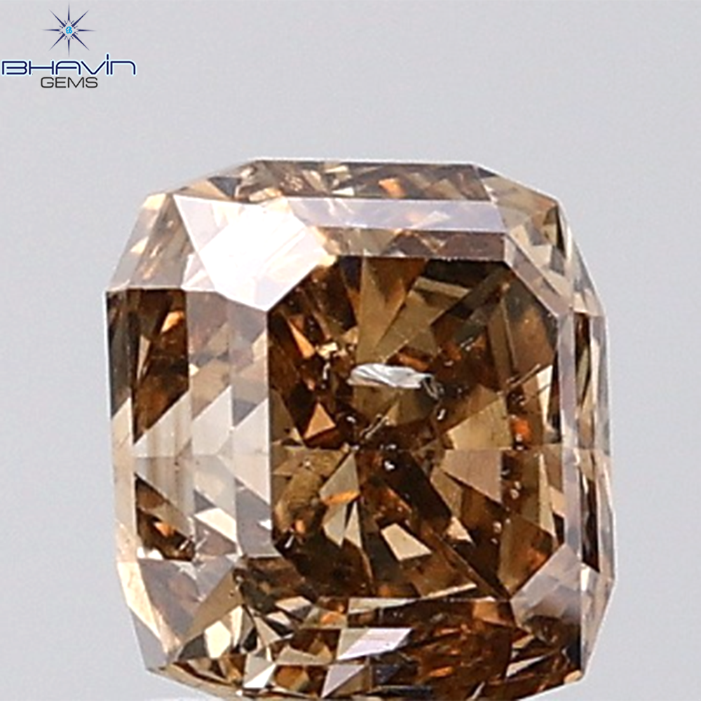 1.35 CT Cushion Diamond Natural Brown Color SI2 Clarity (5.65 MM)