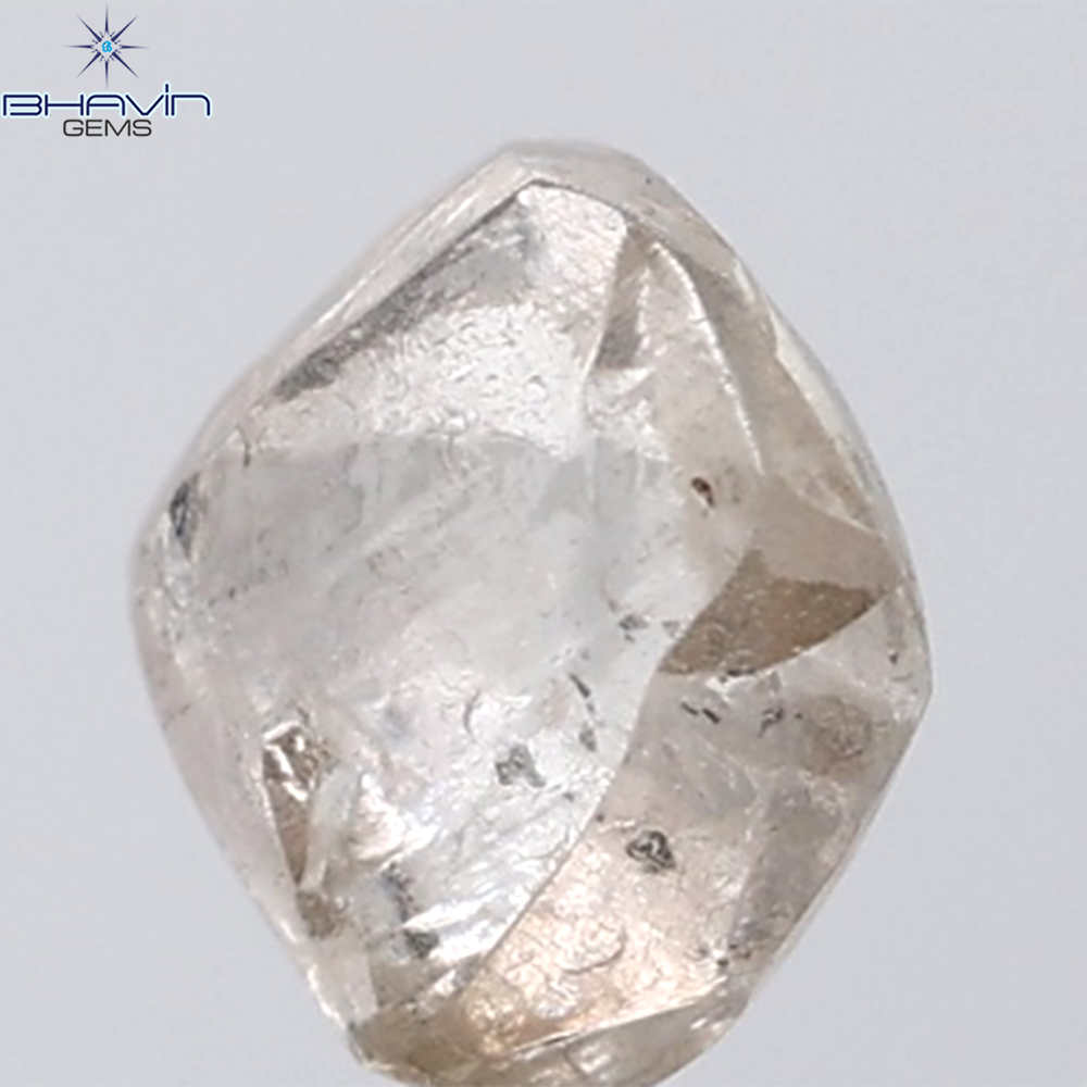 1.26 CT Rough Shape Natural Diamond Brown Color SI1 Clarity (6.19 MM)