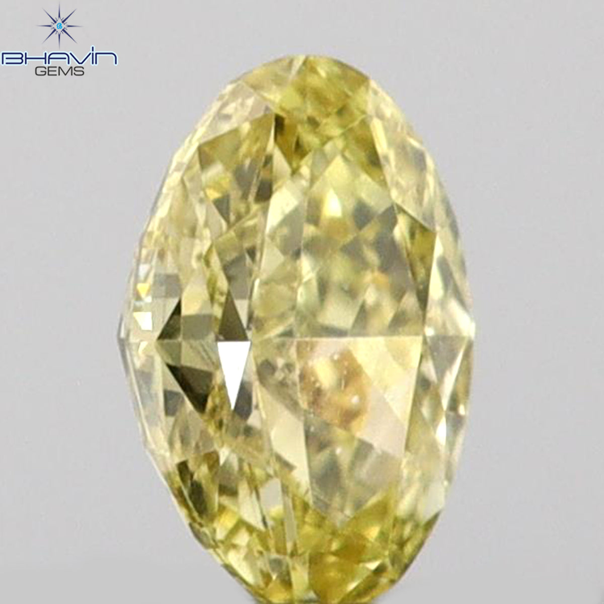 0.08 CT オーバルシェイプ 天然ダイヤモンド イエローカラー VS1 クラリティ (3.44 MM)