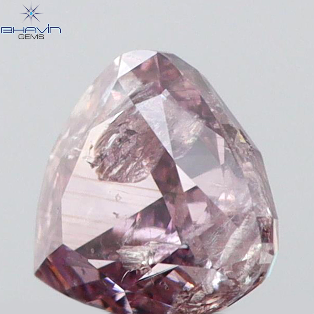 0.29 CT Heart Shape Natural Diamond Pink Color I2 Clarity (4.05 MM)