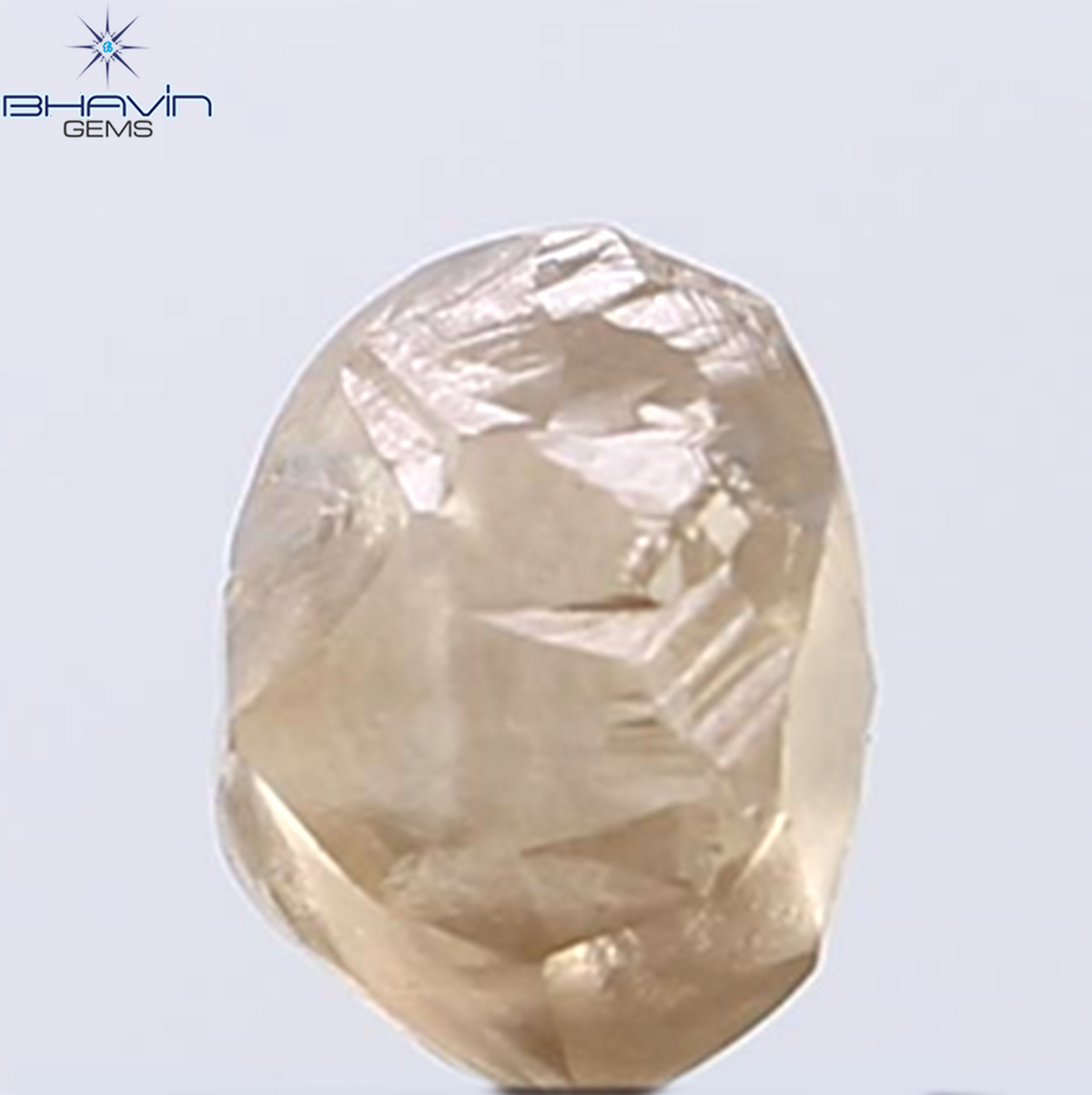 1.55 CT Natural Rough Diamond Brown Color Clarity VS (7.03 MM)