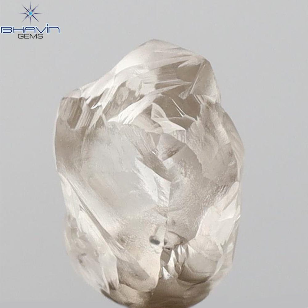 1.84 CT Rough Shape Natural Diamond Brown Color VS1 Clarity (7.66 MM)