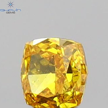 0.08 CT Cushion Shape Natural Loose Diamond Yellow Color VS1 Clarity (2.40 MM)