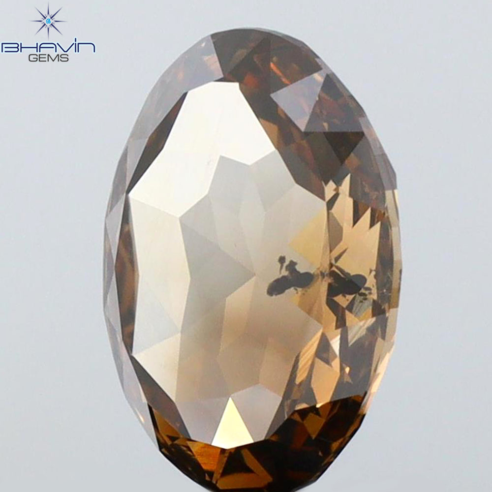 1.06 CT Oval Shape Natural Diamond Brown Color SI2 Clarity (8.05 MM)