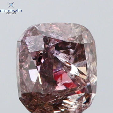 0.21 CT Heart Shape Natural Diamond Brown Pink Color I2 Clarity (3.43 MM)