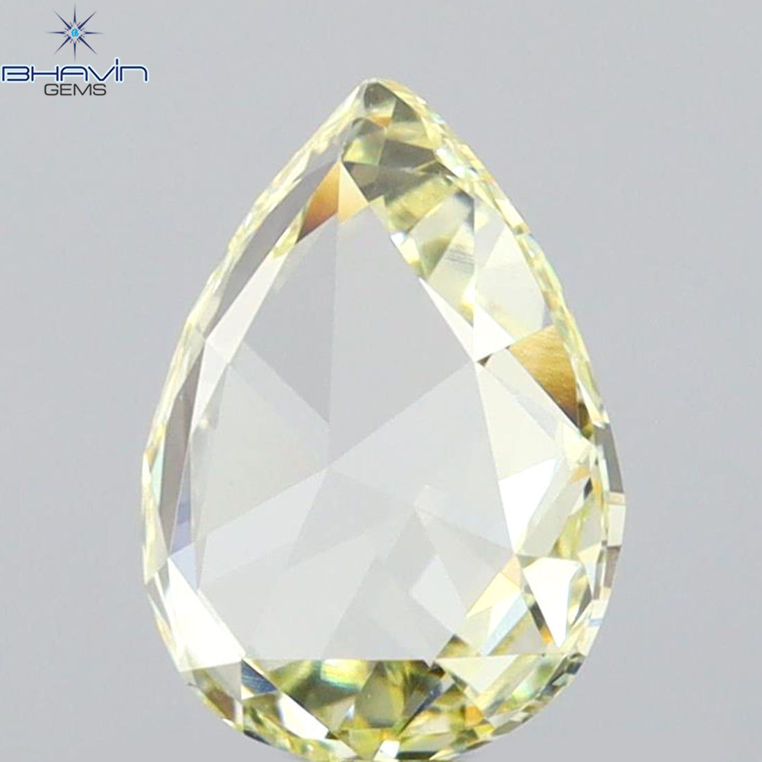 1.00 CT ペアシェイプ ナチュラル ダイヤモンド グレー グリーン カラー SI2 クラリティ (7.07 MM)
