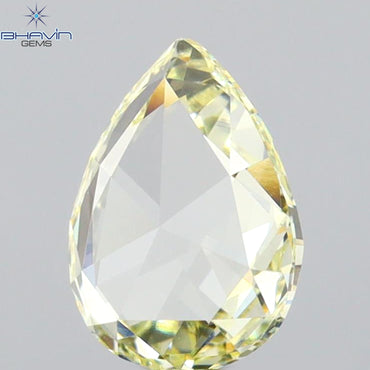 0.71 CT Pear Shape Natural Loose Diamond Yellow Color VVS1 Clarity (7.25 MM)