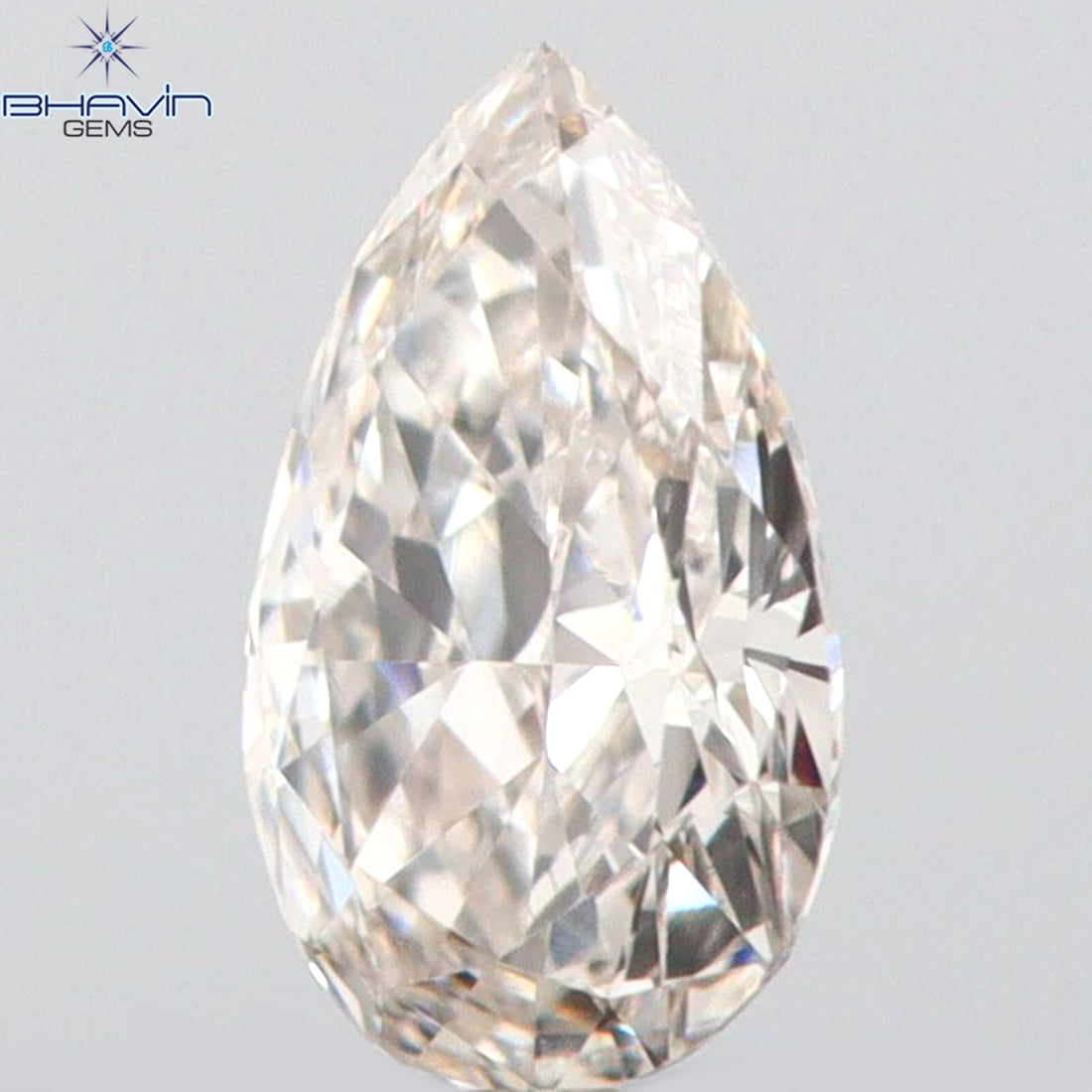 0.08 CT ペアシェイプ ナチュラル ダイヤモンド ピンク色 VS1 クラリティ (3.45 MM)