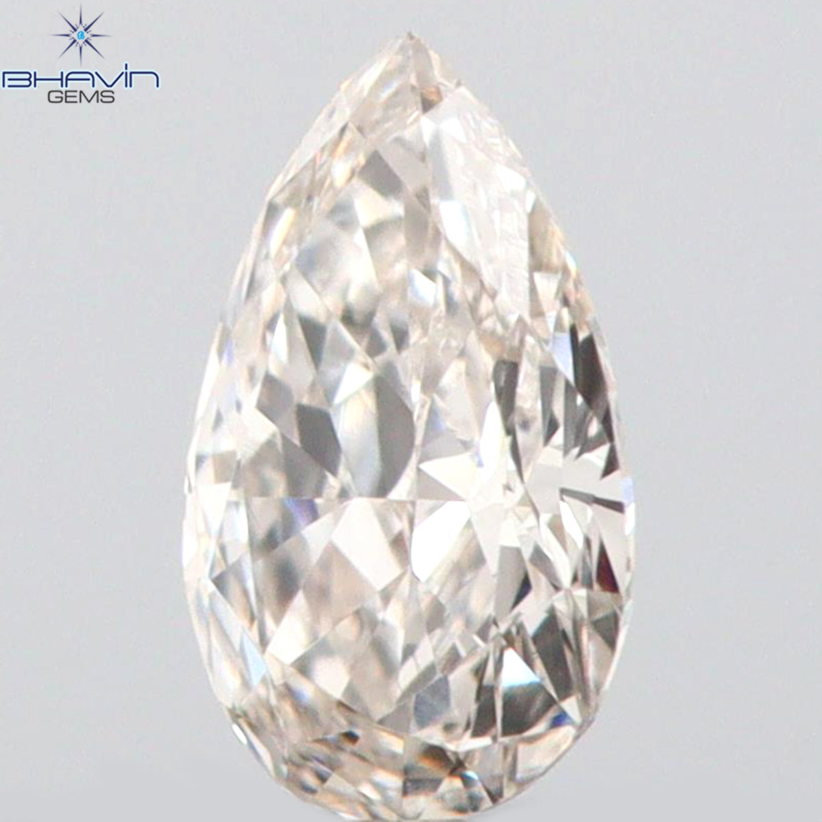 0.08 CT ペアシェイプ ナチュラル ダイヤモンド ピンク色 VS1 クラリティ (3.45 MM)