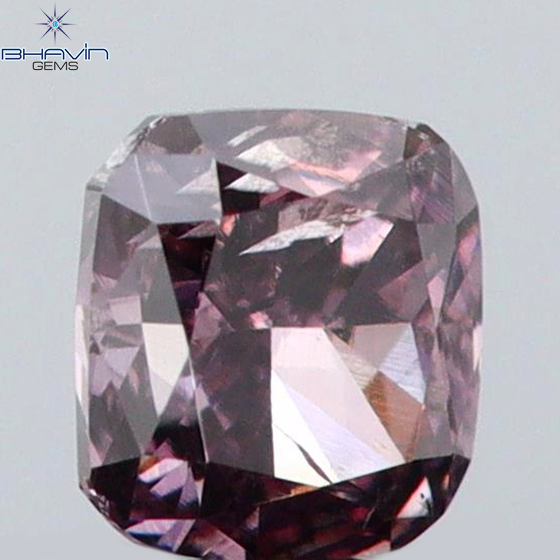 0.09 CT クッションシェイプ 天然ダイヤモンド ピンクカラー SI2 クラリティ (2.42 MM)