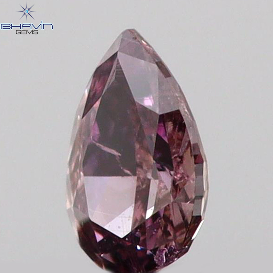 0.08 CT ペアシェイプ 天然ダイヤモンド ピンクカラー SI1 クラリティ (3.50 MM)