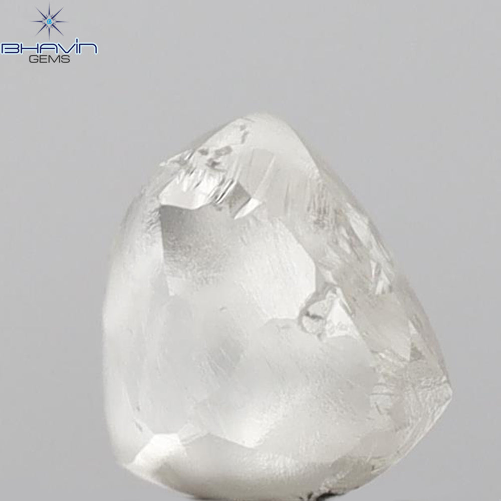 2.09 CT Rough Shape Natural Diamond White Color SI1 Clarity (7.90 MM)