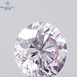 0.04 CT Round Natural Diamond Pink Color SI Clarity