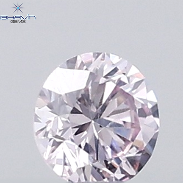 0.04 CT Round Natural Diamond Pink Color SI Clarity