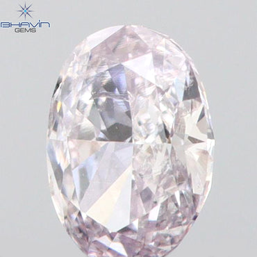 0.10 CT Oval Shape Natural Diamond Pink Color SI1 Clarity (3.65 MM)
