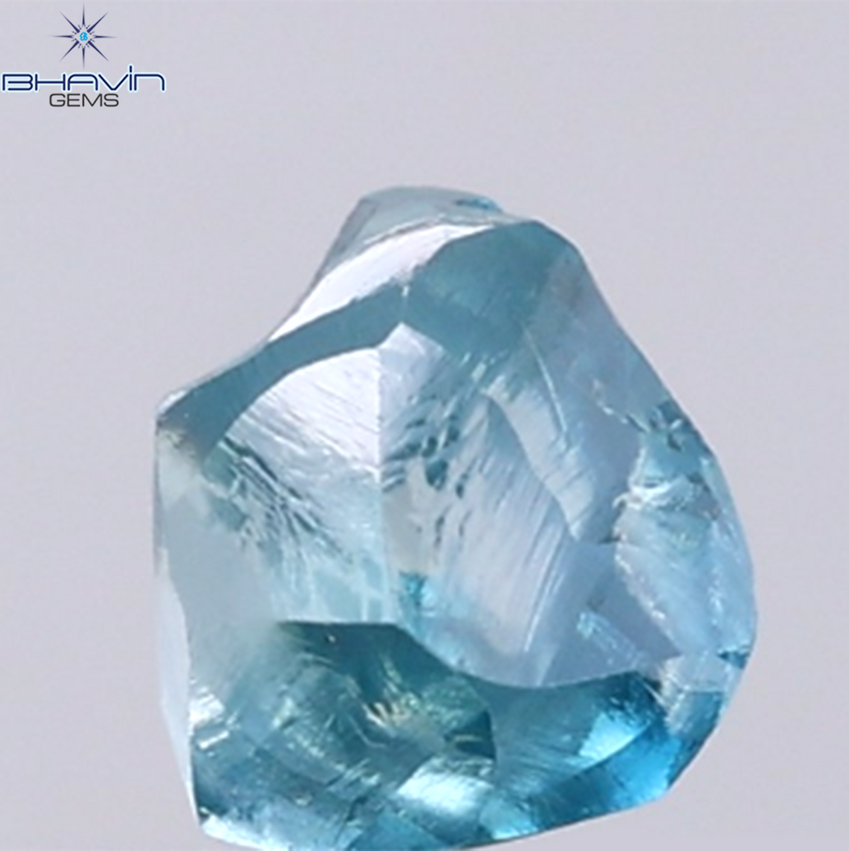 1.56 CT Natural Rough Diamond Enhanced Blue Color Clarity VS (6.74 MM)