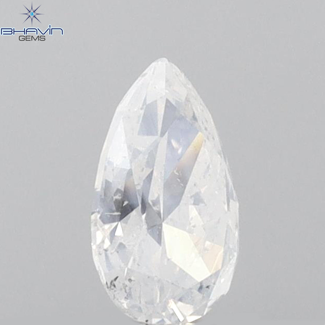 0.31 CT Pear Shape Natural Diamond White Color I1 Clarity (5.60 MM)