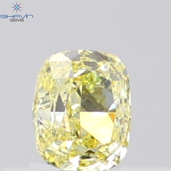 GIA認定 1.27 CT クッションダイヤモンド イエローカラー 天然ダイヤモンド VS1 クラリティ (5.97 MM)
