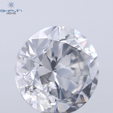 0.07 CT Round Cut Natural Diamond Grey Blue Color SI2 Clarity